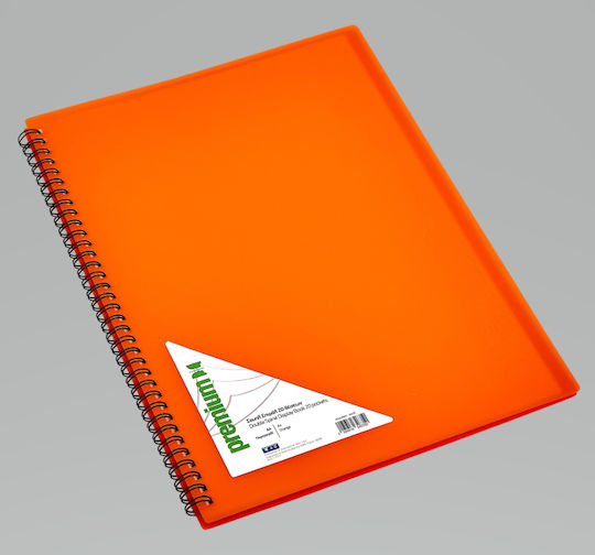 A&G Paper Clipboard Flexible with 20 plastic sleeves Slides for Paper A4 Orange 1pcs