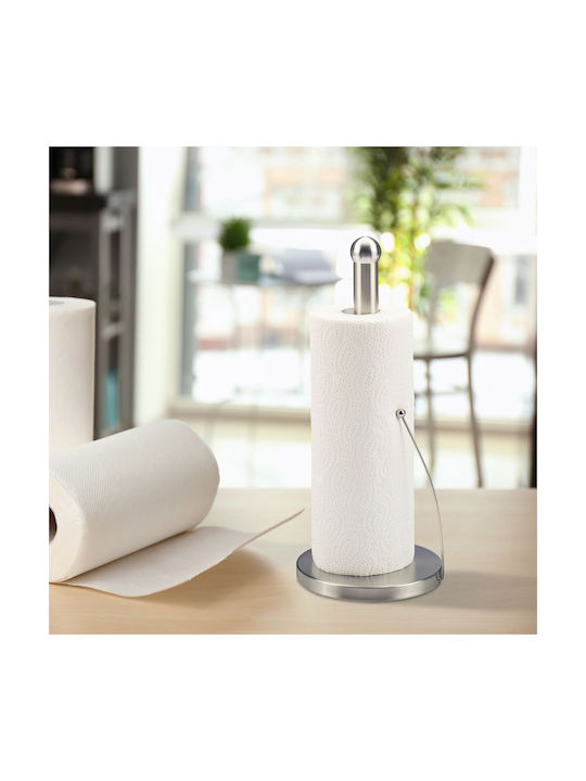 Relaxdays Suport pentru prosoape de hârtie Metalică Gri 35x15cm 10030705