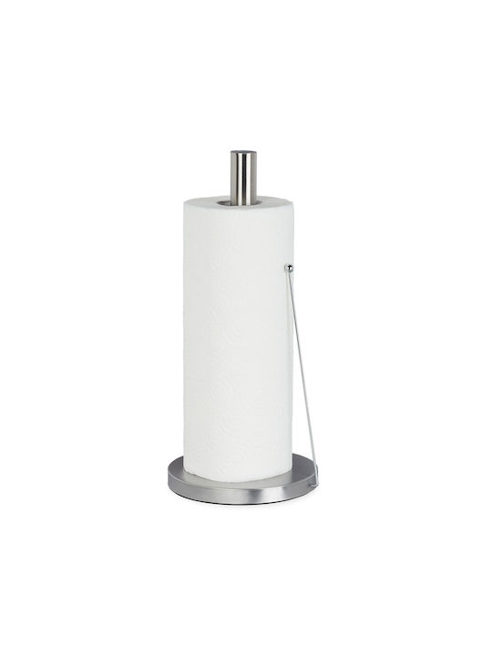 Relaxdays Metallic Paper Towel Holder Gray 33x15cm 10024303