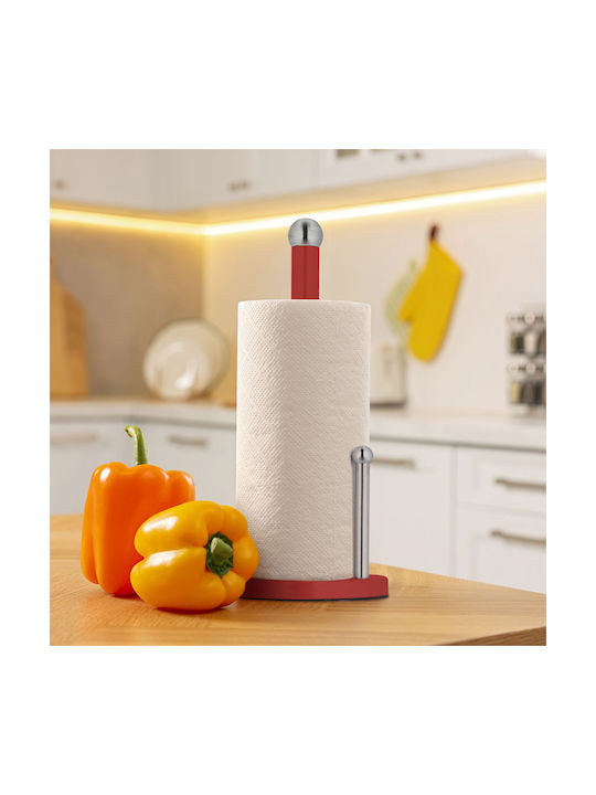 Relaxdays Βάση για Χαρτί Κουζίνας Μεταλλική Γκρι 35x15cm 10043319