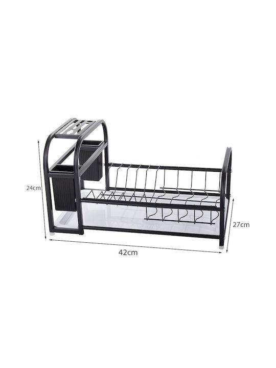 Verk Group Metallic Black Sink Strainer 42x27x24cm