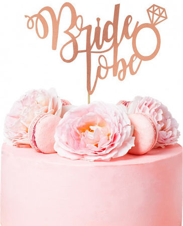 Bride To Be Cake Topper Rose Gold