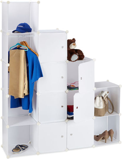 Relaxdays Plastic Storage Case in White Color 145.5x145.5x36.5cm 1pcs