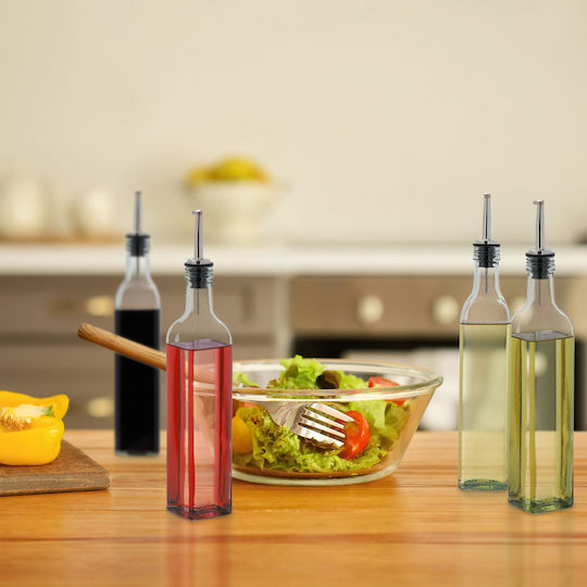 Relaxdays Öl- & Essigspender-Set Glas mit Ausgießer 500ml
