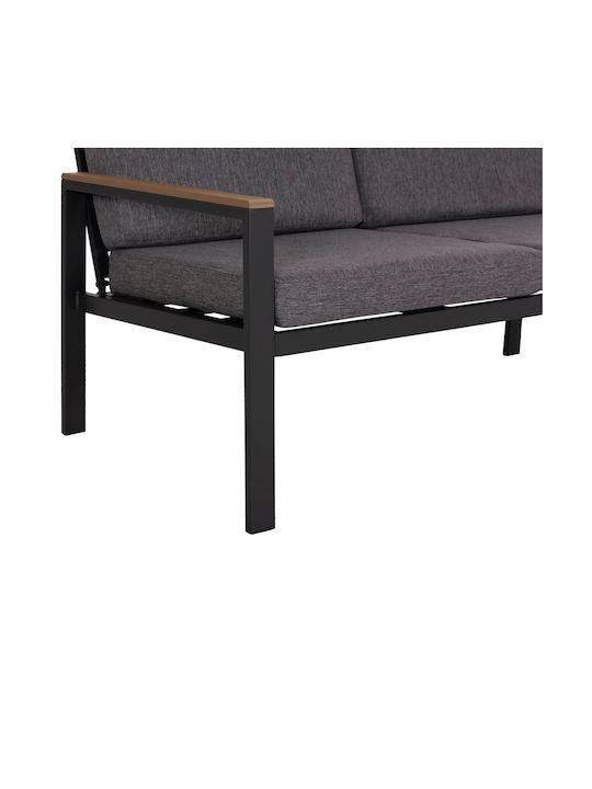 Safin Doppelsitzer Sofa Anthrazit 140x70x77cm