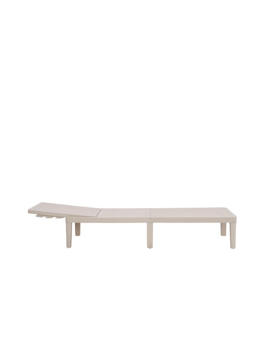 Ξαπλώστρα Πλαστική Seagull Μπεζ 191x55x29εκ.