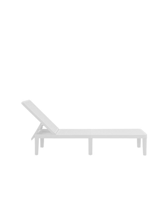 Ξαπλώστρα Πλαστική Seagull Λευκή 191x55x29εκ.
