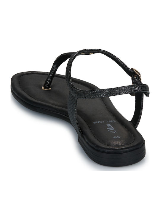 Women's Flat Sandals in Black Color