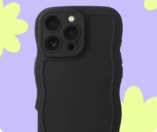 HappyCase Back Cover Σιλικόνης Μαύρο (iPhone 16 Pro)