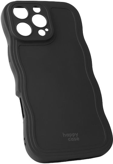 HappyCase Back Cover Σιλικόνης Μαύρο (iPhone 16 Pro)