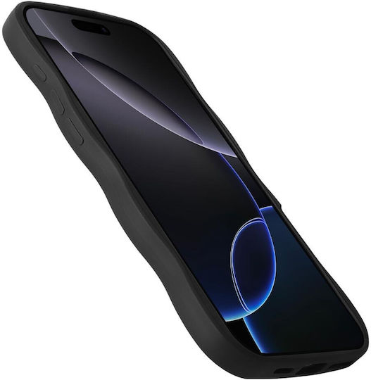 HappyCase Back Cover Σιλικόνης Μαύρο (iPhone 16 Pro)