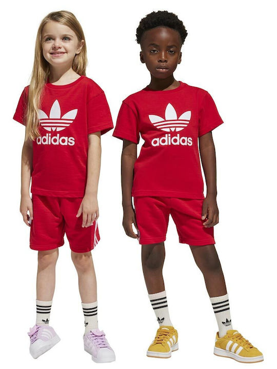 adidas Kids Set with Red Shorts 2 Pieces