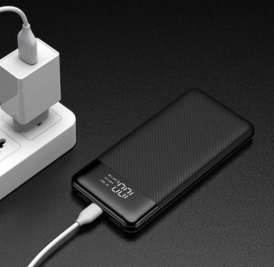 Veger L11 Power Bank 10000mAh with USB-A Port and USB-C Port Black