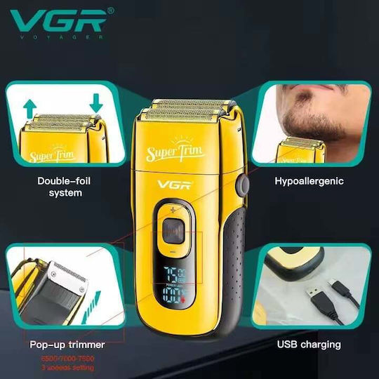 VGR V-332 Elektrorasierer Gesicht Wiederaufladbar