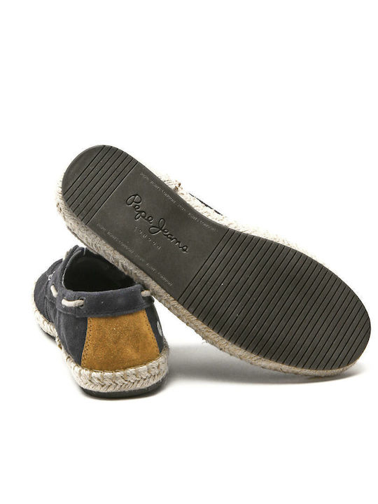 Tourist Deck Leather Men's Espadrilles Ocean