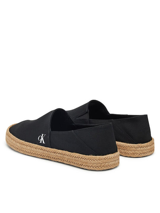Fabric Men's Espadrilles in Black Color