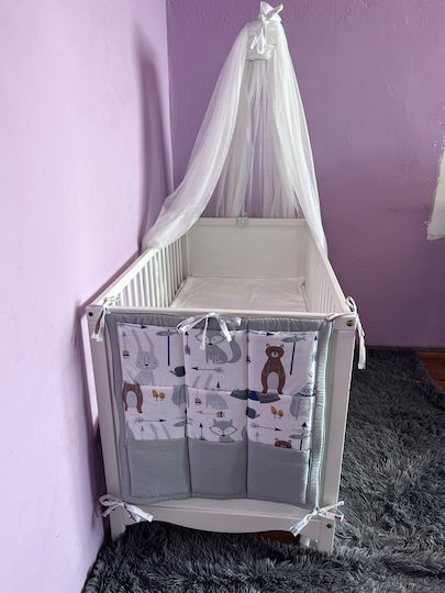 Nursery Storage Basket Crib Bumper Gray