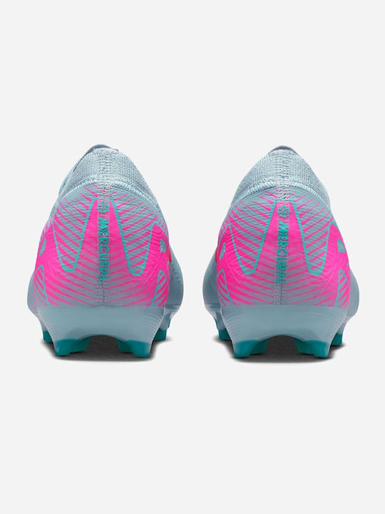Mercurial Vapor 16 Pro FG Kids Soccer Cleats Molded Outsole Light Blue