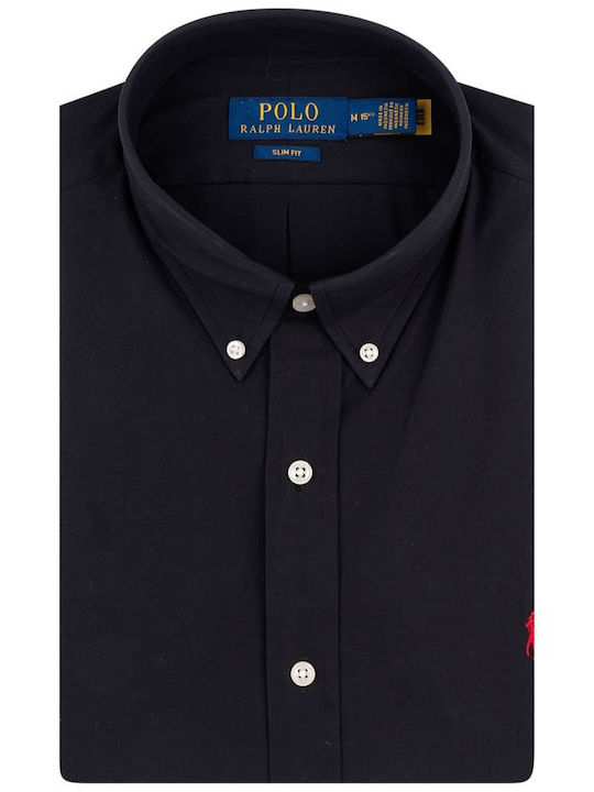 Long-sleeved Cotton Shirt Black