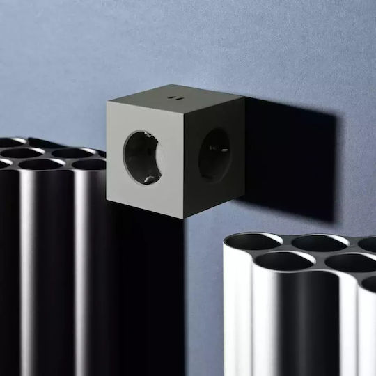 Square Захранваща лента 2 Позиции с 2 USB-A и USB-C Зелен