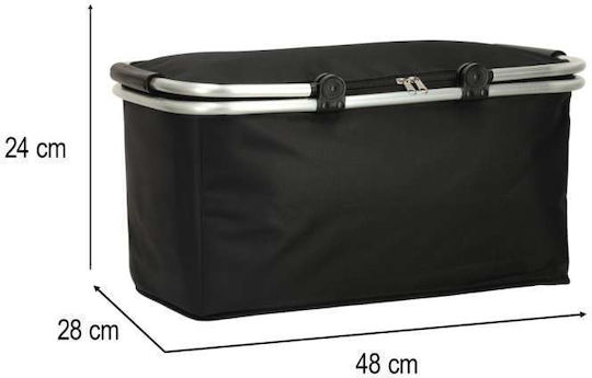 Thermisches Zusammenklappbares Picknickkorb 4x4cm in Schwarz Farbe