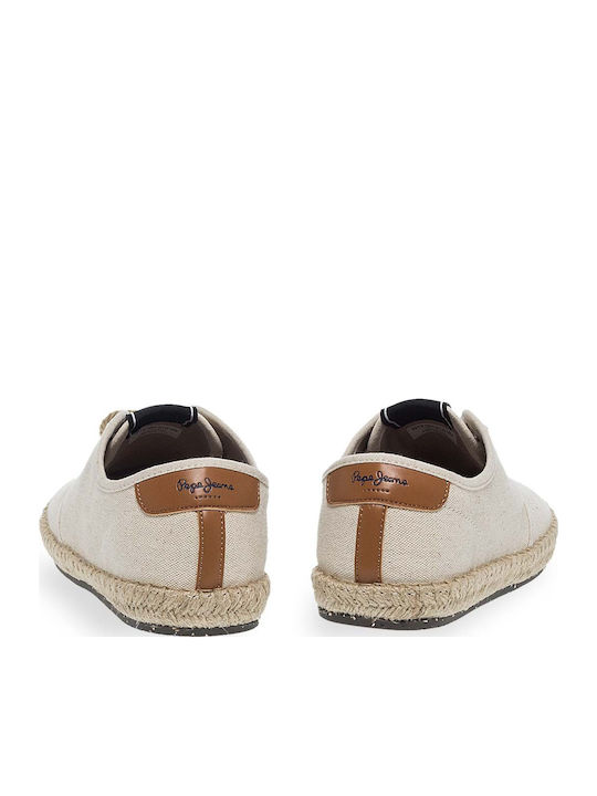 Tourist Classic Fabric Men's Espadrilles in Beige Color