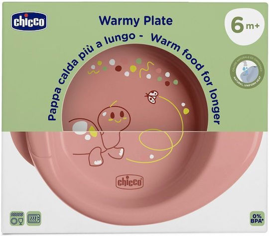 Chicco Παιδικό Πιάτο Φαγητού Ροζ