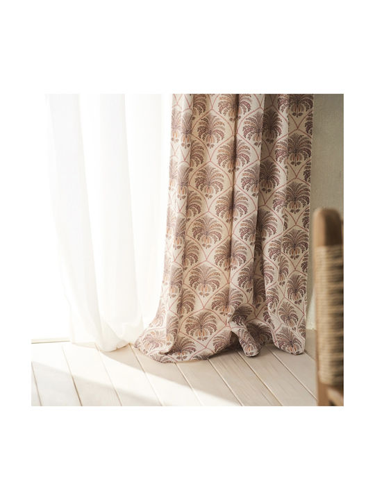 Gofis Home Κουρτίνα με Τούνελ Μπεζ 140x260εκ.