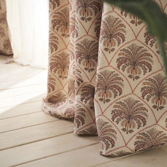 Gofis Home Curtain with Tunnel Beige 140x260cm
