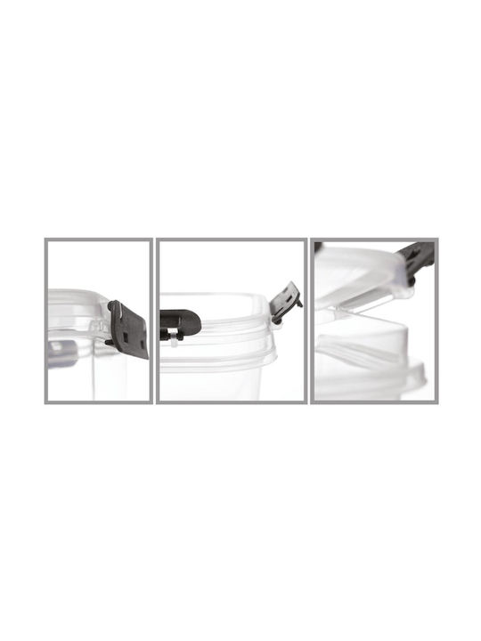 Cyclops Plastic Lunch Box 4Lock Transparent 1000ml