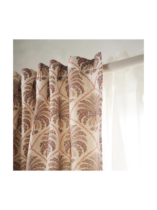 Gofis Home Κουρτίνα με Τούνελ Μπεζ 140x260εκ.