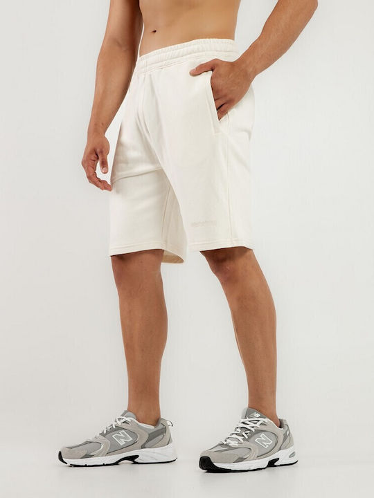 Terry Pantaloni Scurți Bărbați Sport Alb