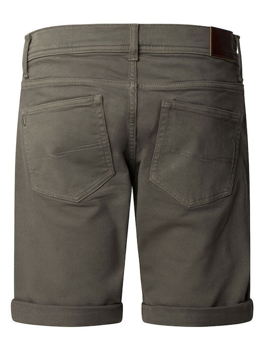 Men's Denim Shorts Slim Fit Stone Green