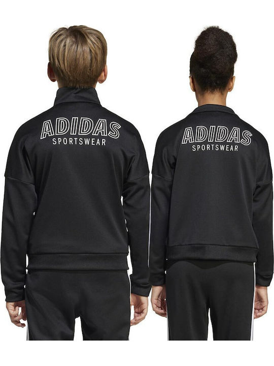 Αθλητική Παιδική Ζακέτα Βαμβακερή Μαύρη Tiro Track Top