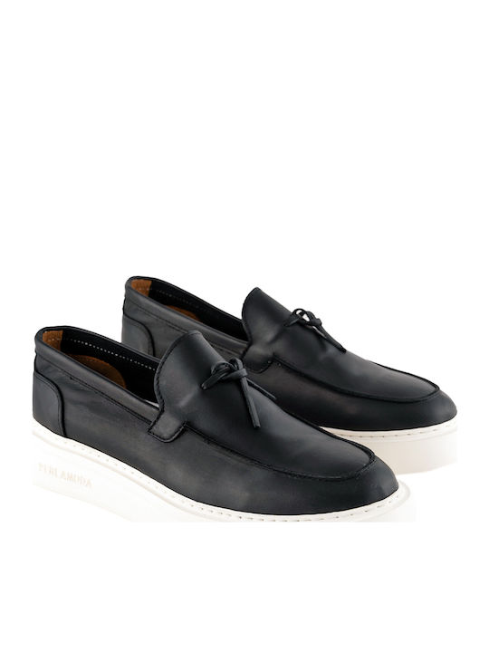 Perlamoda Men's Moccasins Black