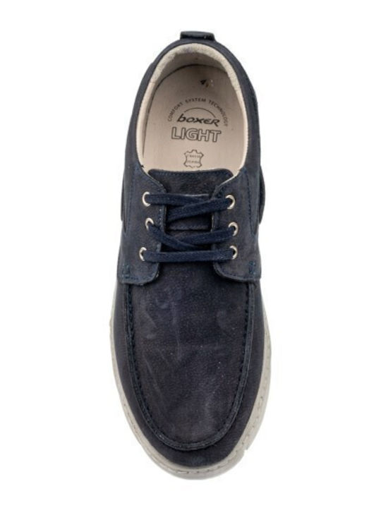 Δερμάτινα Ανδρικά Boat Shoes σε Μπλε Χρώμα