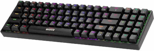 Marvo KG956W Shogo Ασύρματο Gaming Μηχανικό Πληκτρολόγιο 75% με Gamdias διακόπτες και RGB φωτισμό (Αγγλικό US)