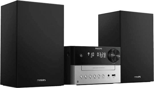 Philips Ηχοσύστημα 2.0 TAM3205M2 TAM3205M2/12 20W με CD Player και Bluetooth Μαύρο