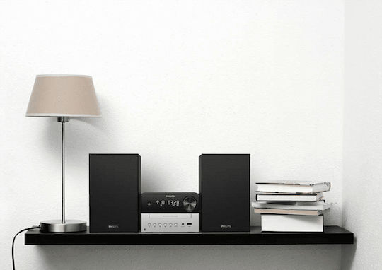 Philips Ηχοσύστημα 2.0 TAM3205M2 TAM3205M2/12 20W με CD Player και Bluetooth Μαύρο
