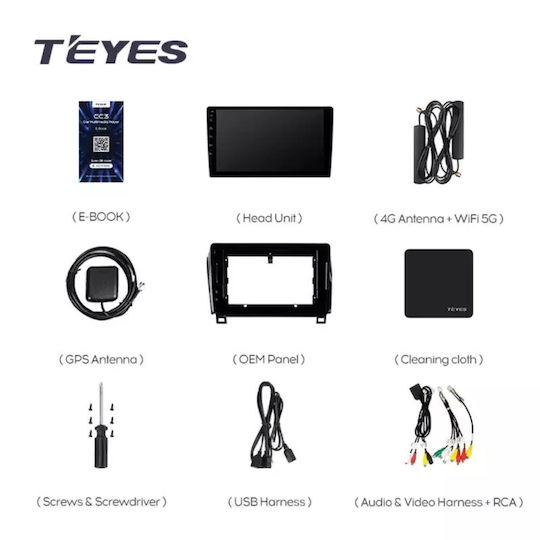 Teyes Sistem Audio Auto pentru Toyota Sequoia 2008-2017 (Bluetooth/USB/WiFi/GPS/Apple-Carplay/Android-Auto) cu Ecran Tactil 10.2"