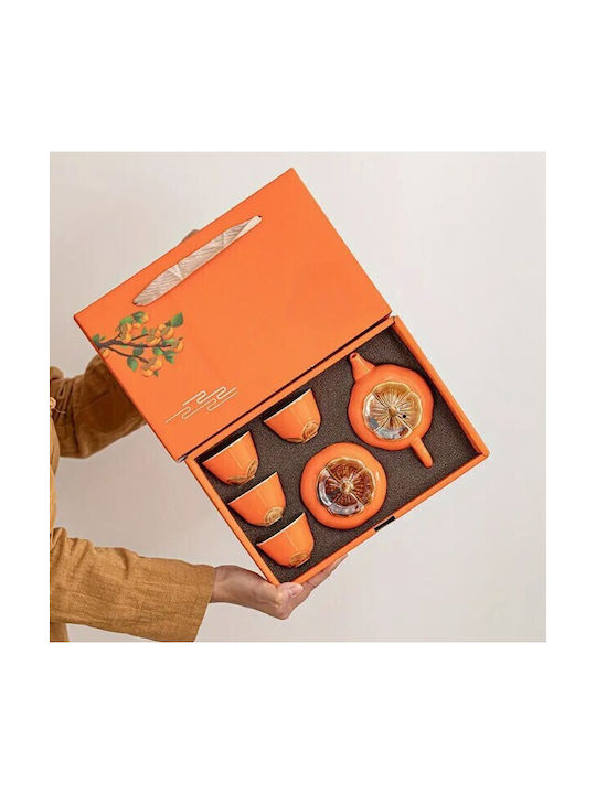 Ceai Set de Ceai Ceramic Portocaliu 6buc
