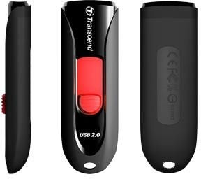 Transcend 64GB USB 2.0 Стик Черен