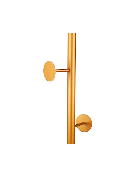 Marble Steel Tree-Shaped Freestanding Coat Rack 5 Hooks Dimensions 172 x 29 cm White Gold Relaxdays