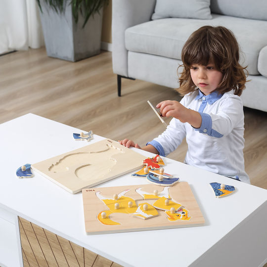 Ξύλινο Παιδικό Puzzle Σφηνώματα 8pcs Viga Toys