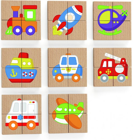 Ξύλινο Παιδικό Puzzle Σφηνώματα 32pcs Viga Toys