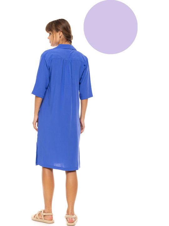 Pink Label Γυναικείο Φόρεμα Παραλίας Levander