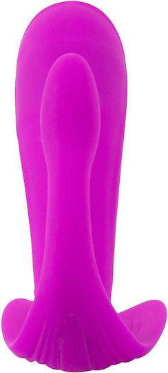 Javida Licking Panty Vibe Mini Δονητής για Ζευγάρια με Απομακρυσμένο Έλεγχο 10cm Ροζ