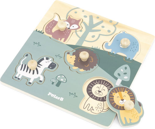 Ξύλινο Παιδικό Puzzle Σφηνώματα Animals 5pcs Viga Toys
