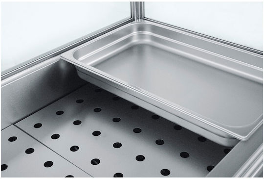 Bambas Frost MD 170 Vitrină încălzită Ben Marie cu 5 Locuri pentru Gastronomi și Putere 3000W L170 x l70 x Î130 cm MD170
