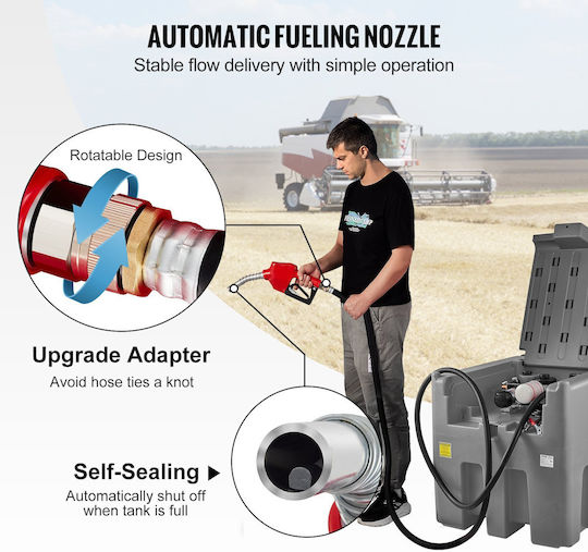 Pompă portabilă pentru transfer de motorină Vevor 440 L Debit 40 L/min Pompă 140w 12v/dc